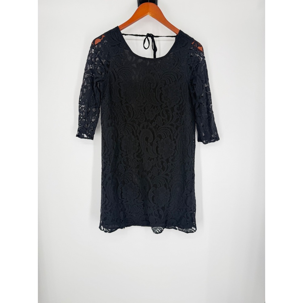 JACK Womens Mini Shift Dress Small Lace Dark Romantic Whimsigoth Coquette 90s